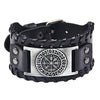 Leather Vegvísir Bracelet - VikingLifestyles 